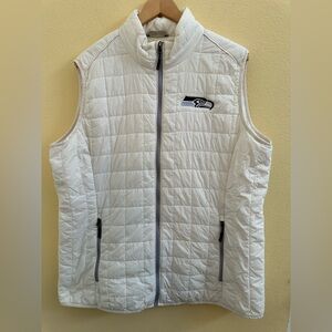 Seattle Seahawks Cutter & Buck Cream Quilted Vest